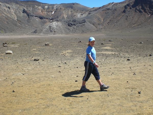 Flirty walking across the South Crater