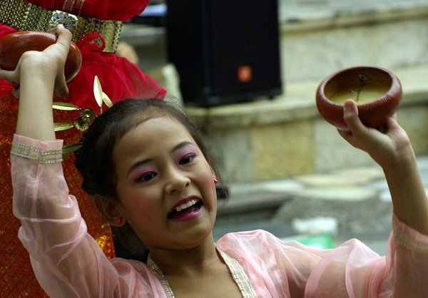 Child dancer with lamp
