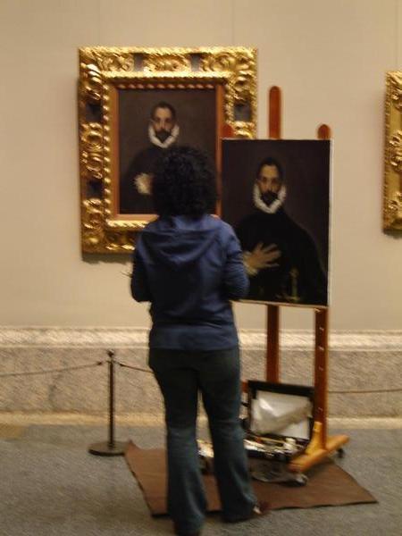 Copy artist at the Prado