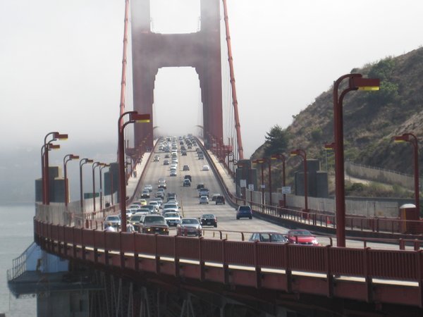 The Golden Gate bridge