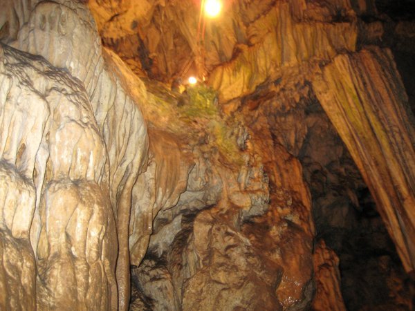 Inside the caves of Lanquin