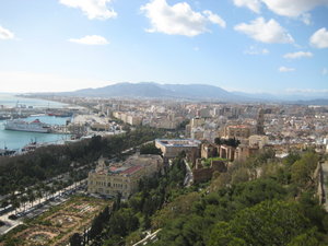 The view over Malaga