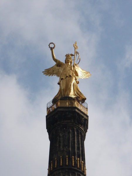 Angel On Victory Column Siegessaeule Berlin Tiergarten Park