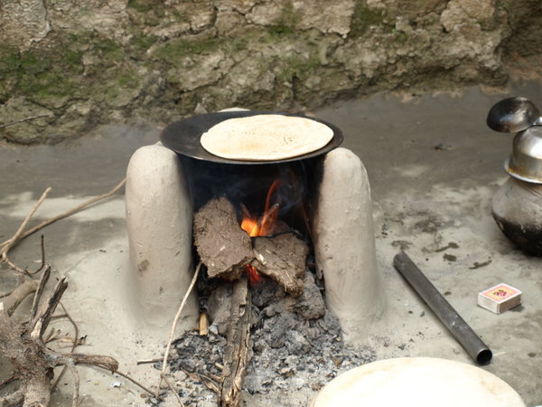 Roti, water is sourced from wells and hand pumps