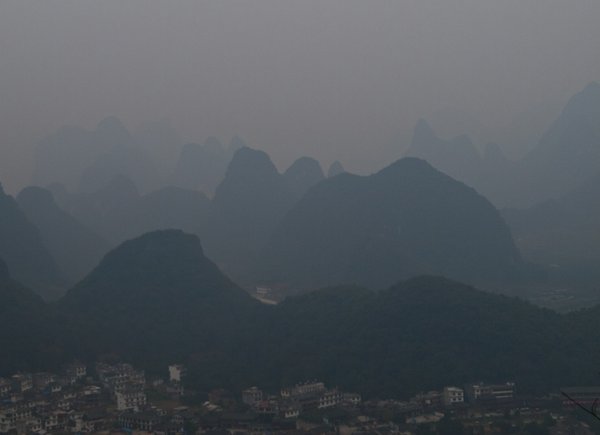 Town Yangshou from Moon Hill