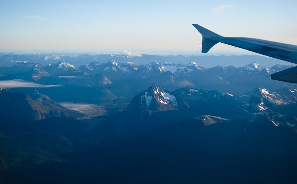 Flying over Tierra del Fuego