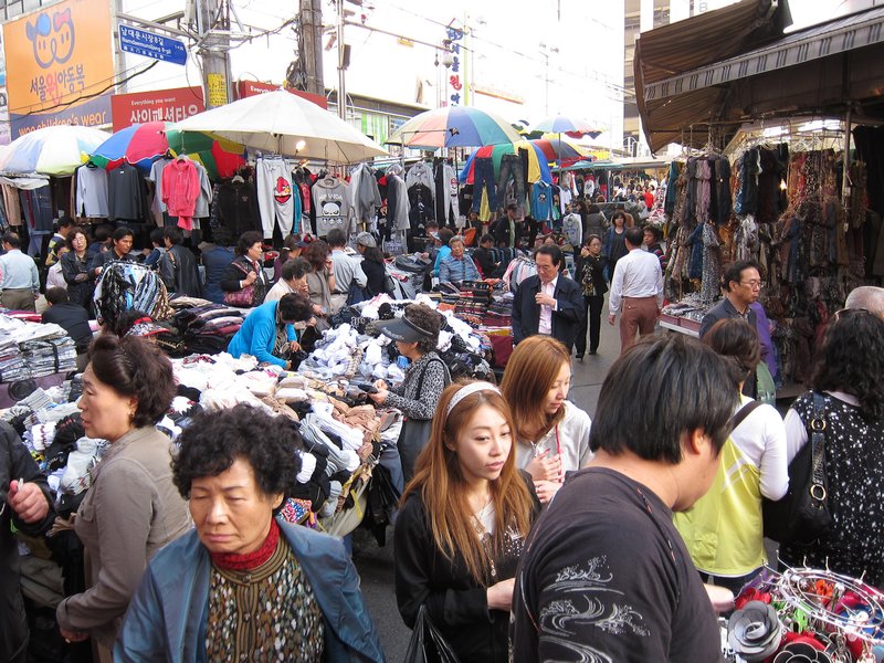 Namdaemun Market. Dense...