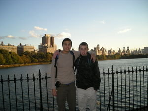Evan & Chris at dusk in Manhattan