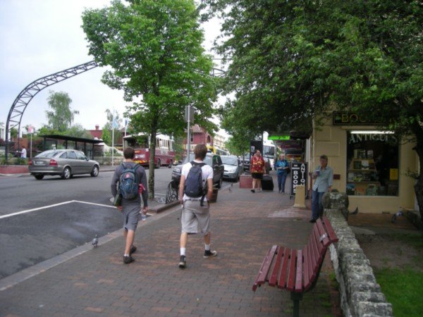 Chris & Silas walking in Katoomba