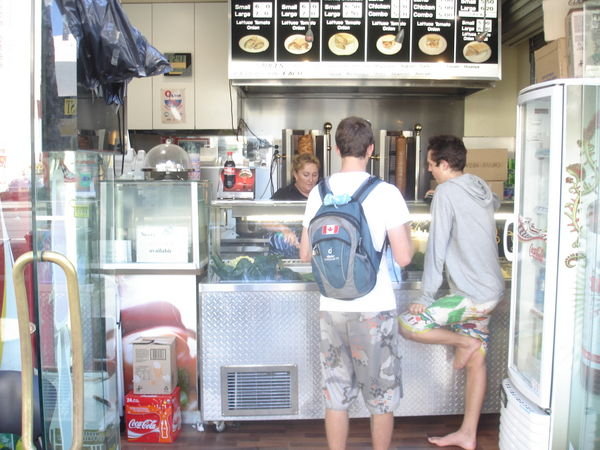 Chris and Adrian at the Kebab Shop