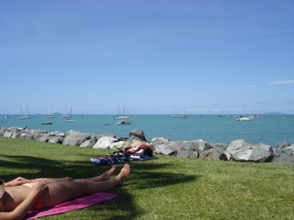 Our spot at the Airlie Beach public pool