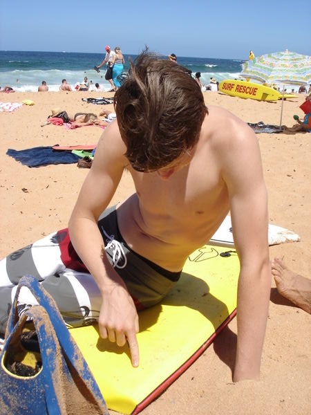 Jesse on the beach