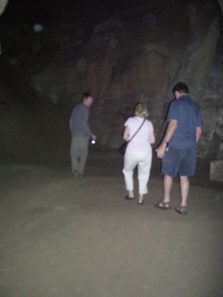 Chris, Geoff and Coral in the caves