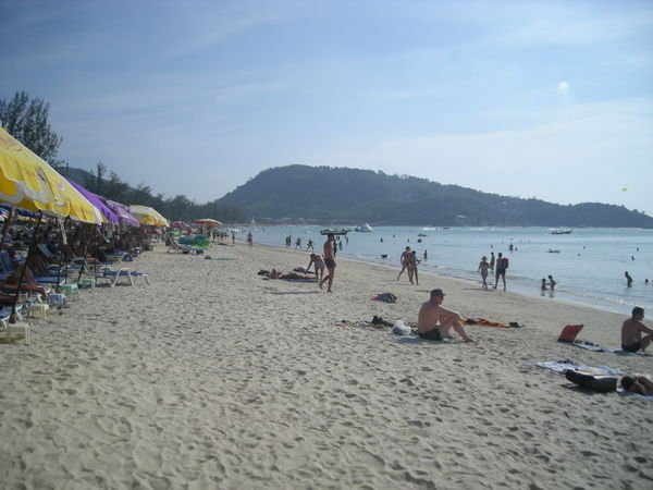 the beautiful but incredibly packed Patong Beach