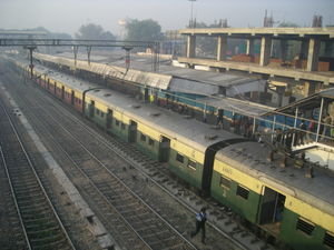 Train station in Delhi