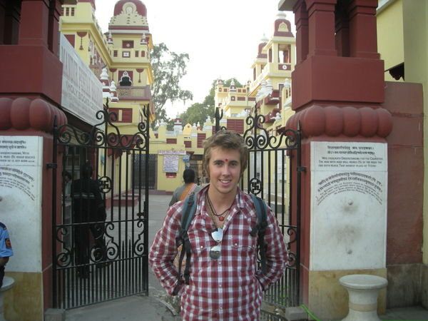 chris infront of the temple