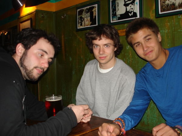 Evan, Mike and Steve in a Pub