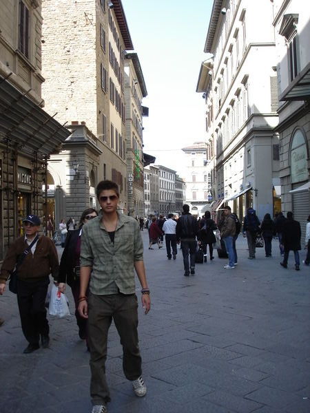Evan in the streets of Florence