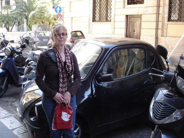 Mom and the car that was smaller than a motorbike