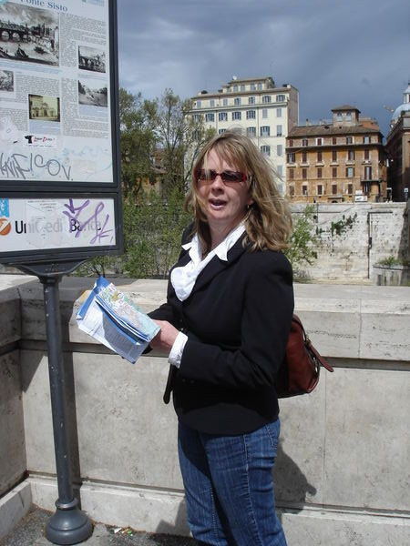 Mom with the map