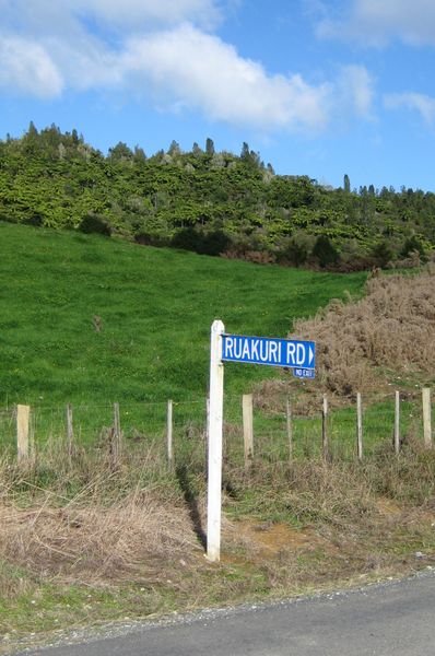 Ruakuri Road Sign