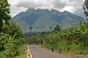 Rwanda Virunga Road Scene