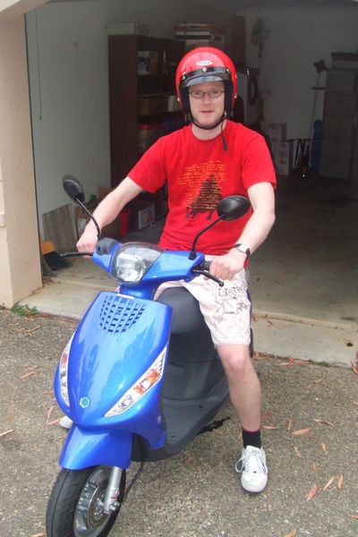 Dan on the scooter