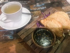Vegetarian Samosa - Om Ham Retreat, Ubud - BALI-By Ximena Olds