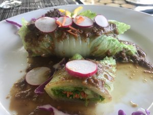 Vegetable rolls:  Om Ham Retreat, Ubud - BALI-By Ximena Olds
