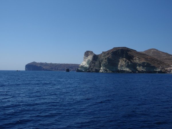 Cut in the rock Thira Island, Greece-15
