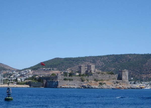 First sight of the castle Bodrum Turkey