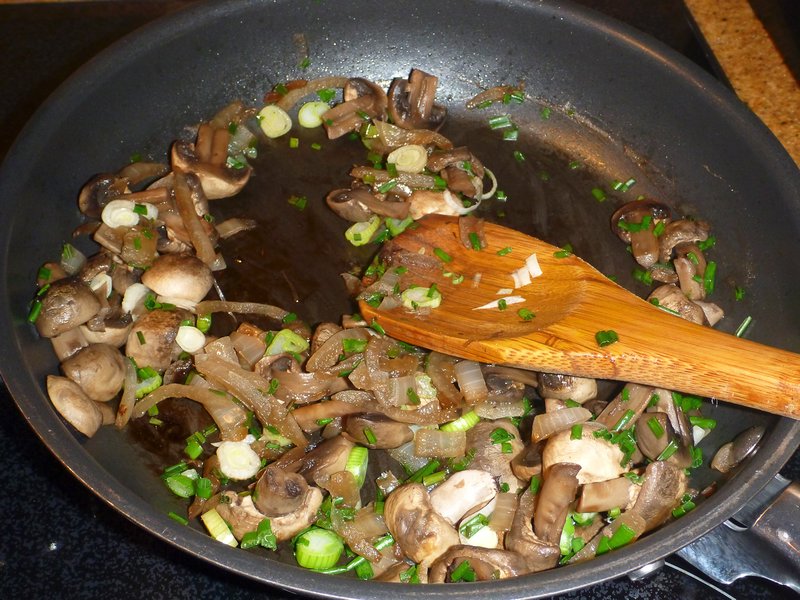 mushrooms in onion and wine sauce