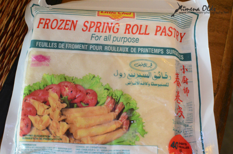 making deep fried spring rolls