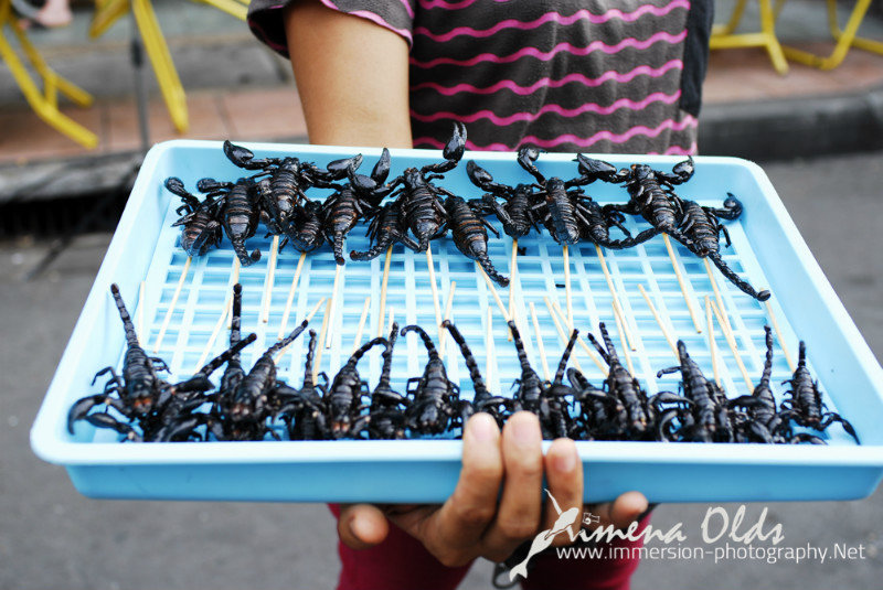 Crunshy deep fried scorpions for sale -Old China Town_-4