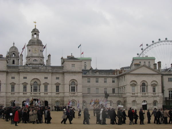 Veteran parade near Old War Office, Whitehall