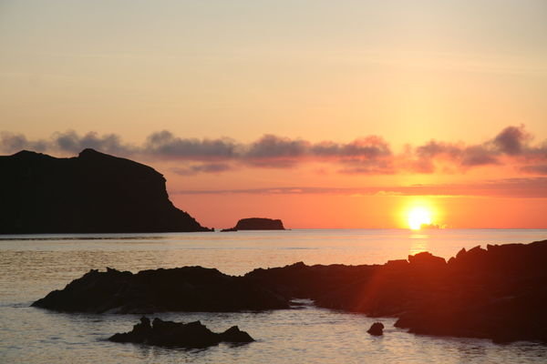 A Galapagos Sunrise over Santiago Island