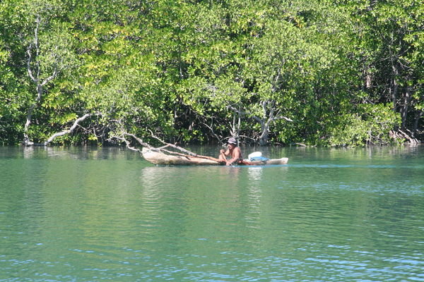 A hand-Made Canoe off Rinca Island