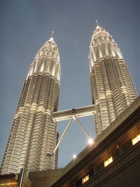 Petronas towers at dusk