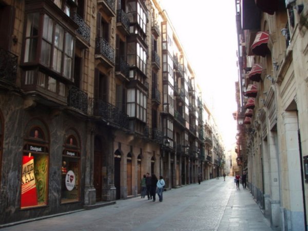 Quaint streets in the Old Town of Bilbao