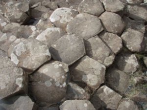 Hexagonal rock formations at the Giant's Causeway