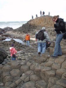 Hexagonal rock formations at the Giant's Causeway