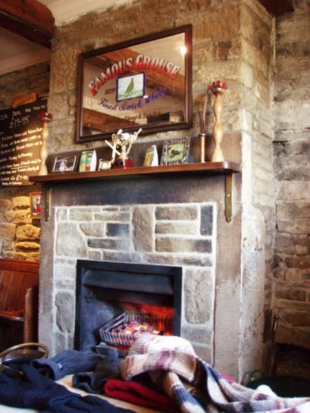 So cosy and warm inside the pub