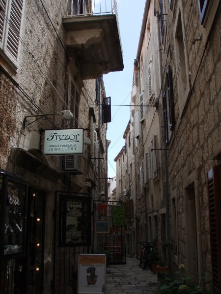 Wandering through the tiny stone town of Korcula