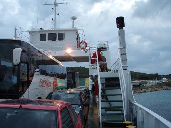 Our bus aboard the ferry to the mainland