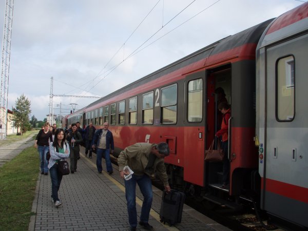 The train to Prague terminated just inside the Czech border