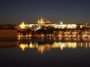 Prague Castle & Charles Bridge by night