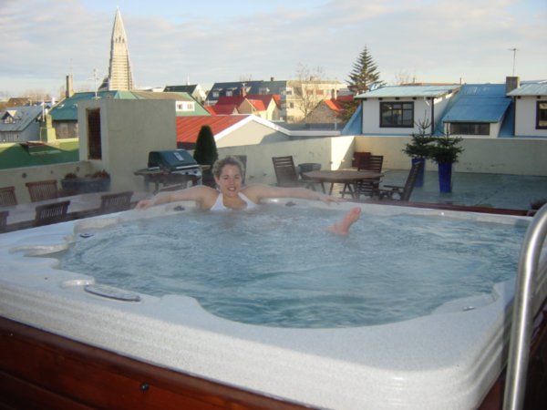 jacuzzi next to our room...it's a hard life