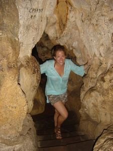 in the caves at Halong Bay