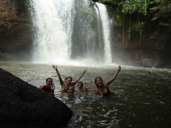 fun in the waterfall
