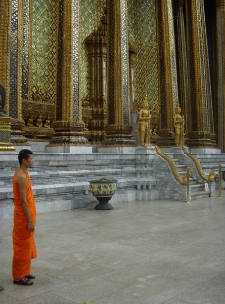 monk at the temples in Bangkok